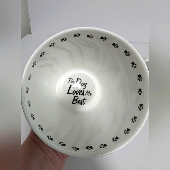 Portobello Bone China The Dog Loves Me Best Jumbo Mug Set - Picture 4 of 6